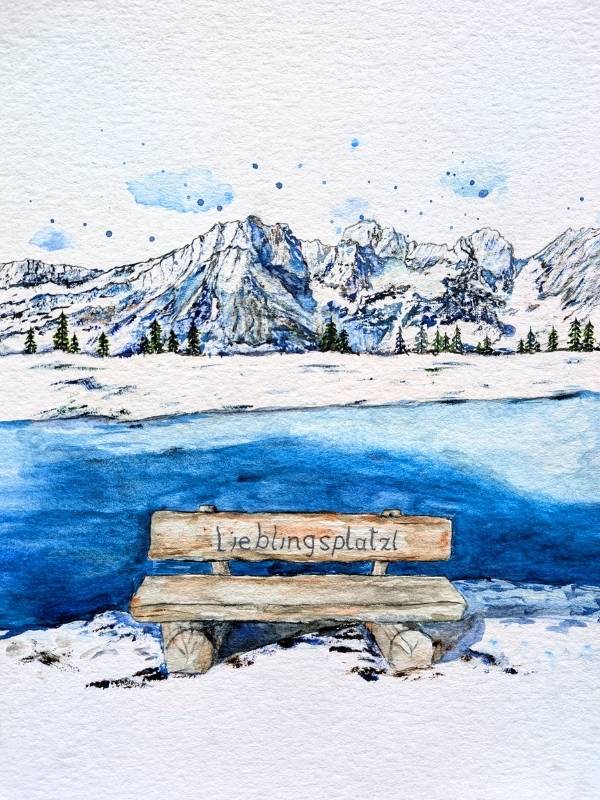 Astbergsee - Bergaquarell – Bild 3