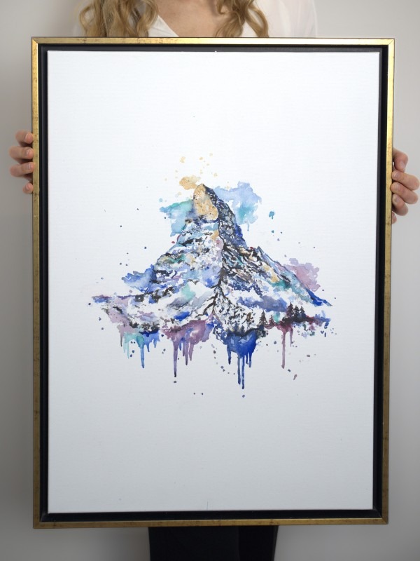 Das Matterhorn - Bergaquarell