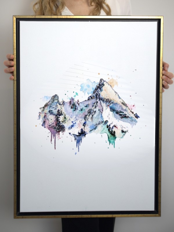 Der Watzmann - Bergaquarell