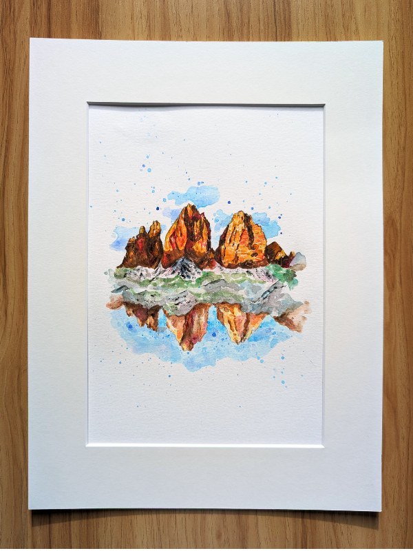 Die drei Zinnen - Acrylgemälde – Bild 2