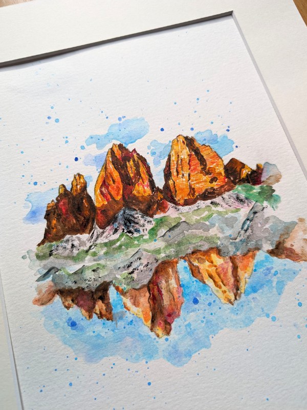 Die drei Zinnen - Acrylgemälde – Bild 5