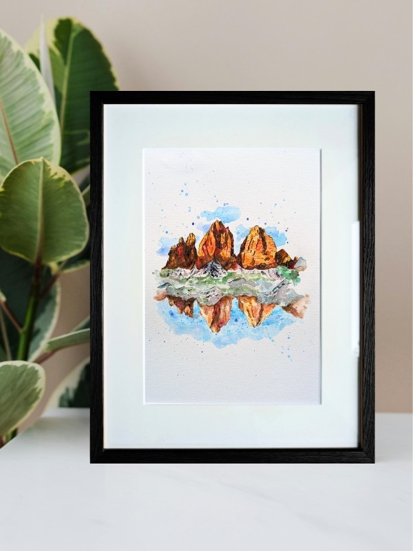 Die drei Zinnen - Acrylgemälde – Bild 4