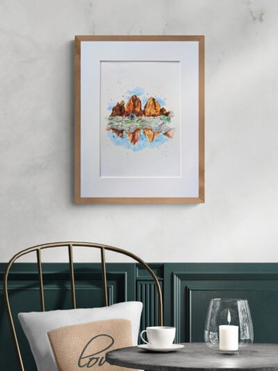 Die drei Zinnen - Acrylgemälde