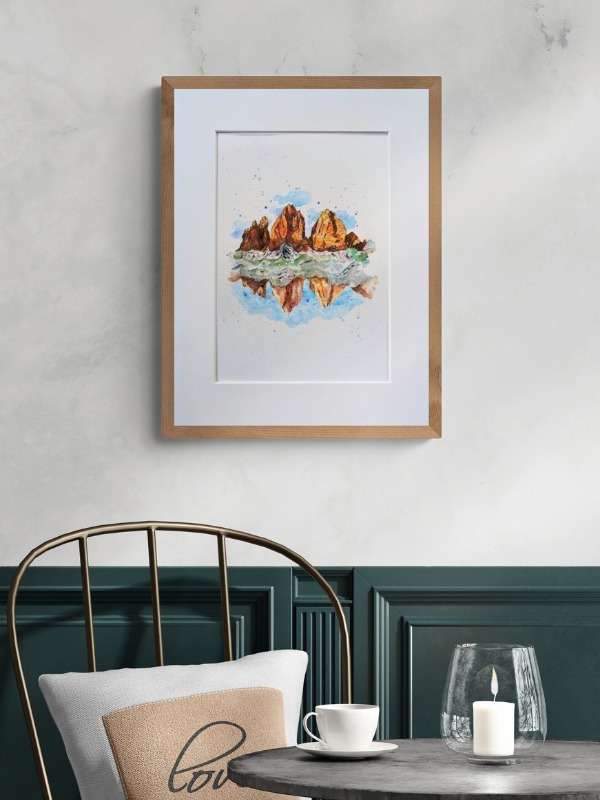 Die drei Zinnen - Acrylgemälde