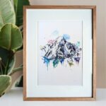 Der Mont Blanc - Aquarell