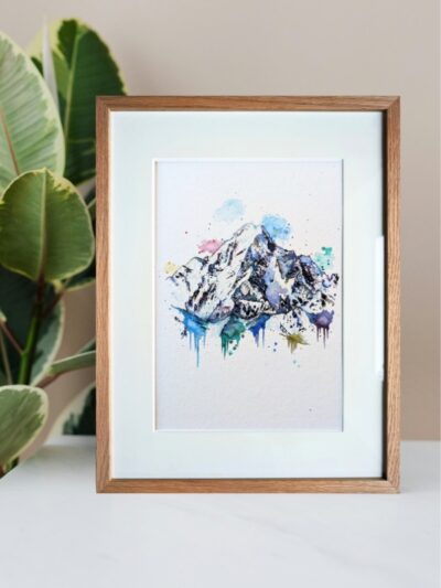 Der Mont Blanc - Aquarell