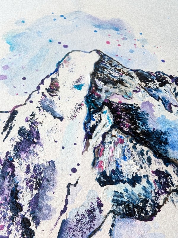 Der Mont Blanc - Acrylgemälde – Bild 3