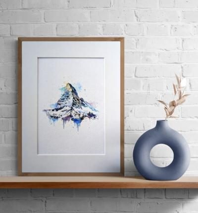 Bergaquarell - Der Matterhorn - Cyrielle Recoura Art for homepage