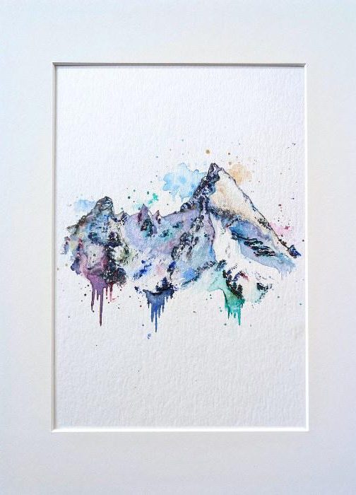 Der Watzmann - im Passepartout - Cyrielle Recoura Art