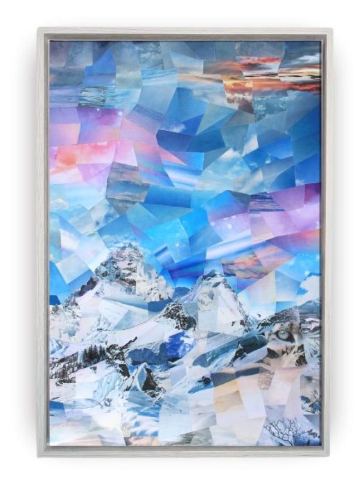 Morgenstund - im Rahmen white BG - Bergkunst - Cyrielle Recoura Art