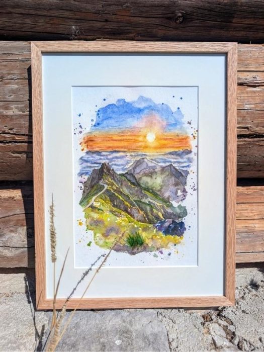 Sunset at Pico do Arieiro - Madeira Serie eingerahmt - Cyrielle Recoura Art