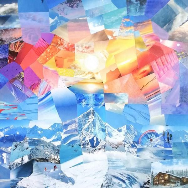 Sunset over the Alps 2 - Bergkunst - Cyrielle Recoura Art